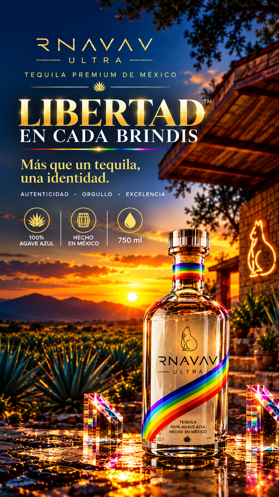 RNAVAV ULTRA — Libertad en Cada Brindis. Tequila Premium de México.